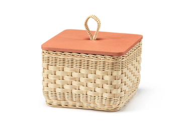 CORALIA - Square wicker container with wooden lid by Mila Maurizi - view 2